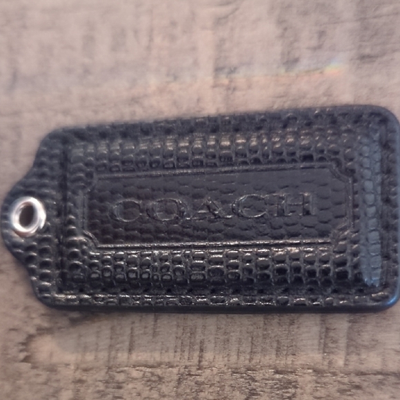Coach NWOT Tag Black Leather  Accessory Or Key Chain Holder 2Wx3L (Small) - Picture 5 of 12